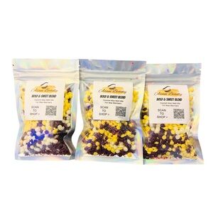 Pink Zebra Bold & Sweet Blend Wax Melt Beads in Yellow, White, Purple